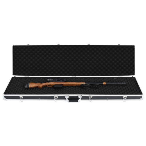 vidaXL Gun Case Black 134x35x12 cm Aluminium