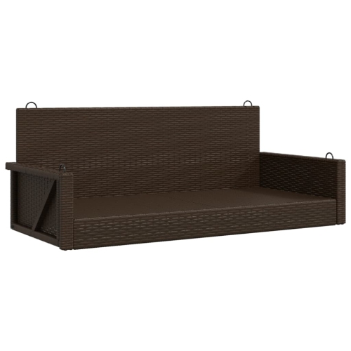 Banc pivotant vidaXL 119 x 56 x 48&nbsp;cm brun poly rotin
