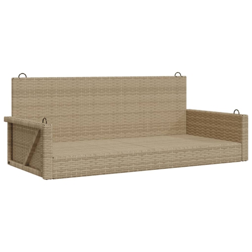 Banc pivotant vidaXL beige 119 x 56 x 48&nbsp;cm poly rotin
