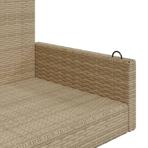 Banc pivotant vidaXL beige 119 x 56 x 48 cm poly rotin