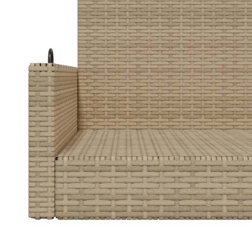 Banc pivotant vidaXL beige 119 x 56 x 48 cm poly rotin