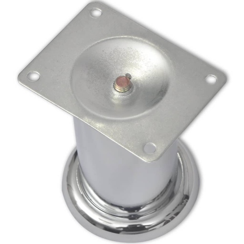 4 pattes de canapé rondes 60&nbsp;mm chromées