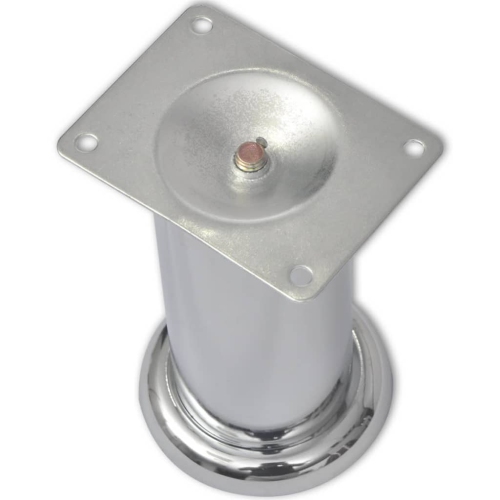 4 pattes de canapé rondes 120&nbsp;mm chromées