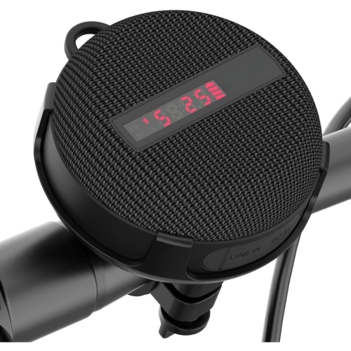Bluetooth Bike Speaker, Bike Wireless Speaker with Speed Display, Long Playtime for Riding, Hiking, Showering, Golfing