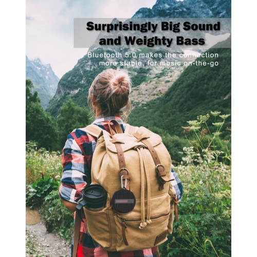 Bluetooth Bike Speaker, Bike Wireless Speaker with Speed Display, Long Playtime for Riding, Hiking, Showering, Golfing