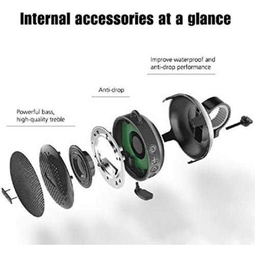 Bluetooth Bike Speaker with TF Card Mode, for Bicycle Riding, Showering, Hiking, Pool, Beach, Golfing