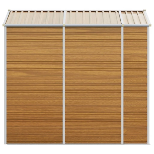 Remise de jardin vidaXL en acier galvanisé 191 x 215 x 198 cm brun clair