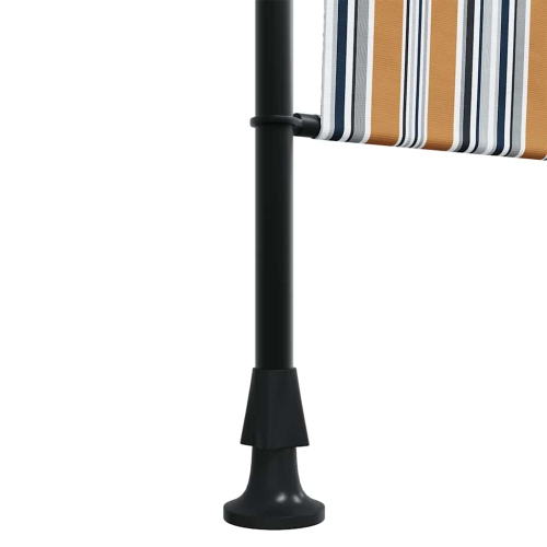 vidaXL Outdoor Roller Blind Yellow and White 200x270 cm Fabric&Steel