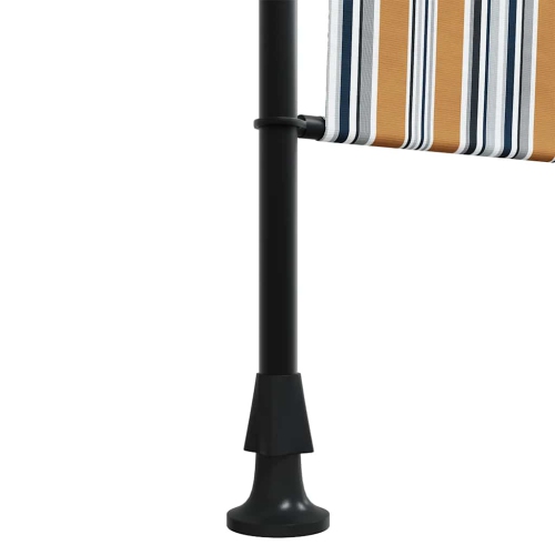 vidaXL Outdoor Roller Blind Yellow and White 150x270 cm Fabric&Steel