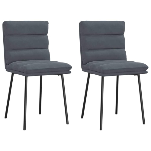 VIDAXL  Dining Chairs 2 PCs Dark Velvet In Grey