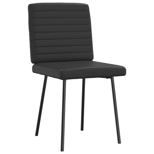 vidaXL Dining Chairs 6 pcs Black Faux Leather