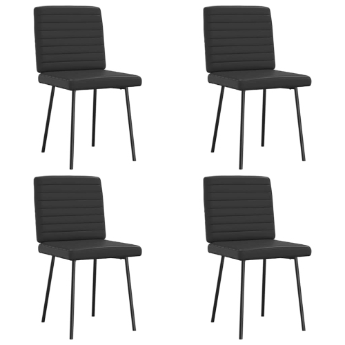 VIDAXL  Dining Chairs 4 PCs Faux Leather In Black