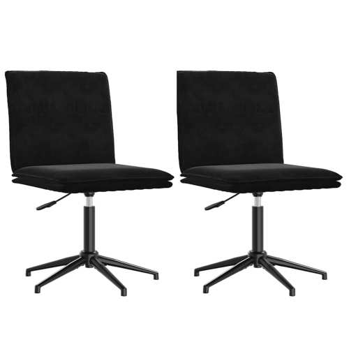 Ensemble de 2 chaises de salle à manger vidaXL en velours noir