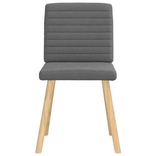 vidaXL Dining Chairs 4 pcs Dark Grey Fabric