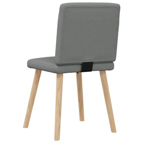 vidaXL Dining Chairs 4 pcs Dark Grey Fabric