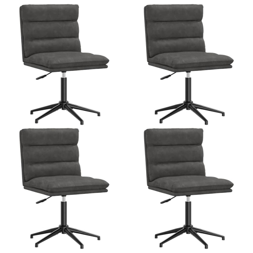 VIDAXL  Dining Chairs 4 PCs Faux Leather In Black