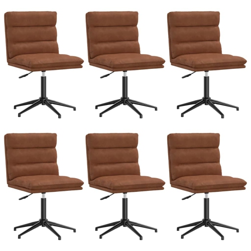 VIDAXL  Dining Chairs 6 PCs Faux Leather In Brown