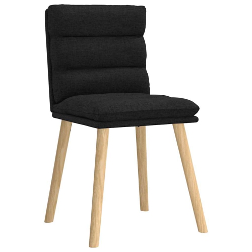 Chaises de salle à manger vidaXL, tissu noir, 2 pièces
