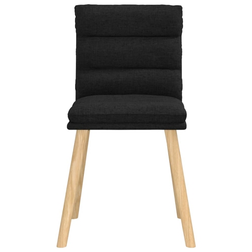 Chaises de salle à manger vidaXL, tissu noir, 2 pièces