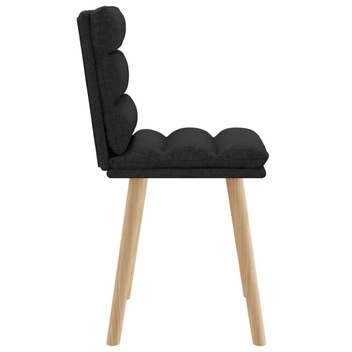 Chaises de salle à manger vidaXL, tissu noir, 2 pièces