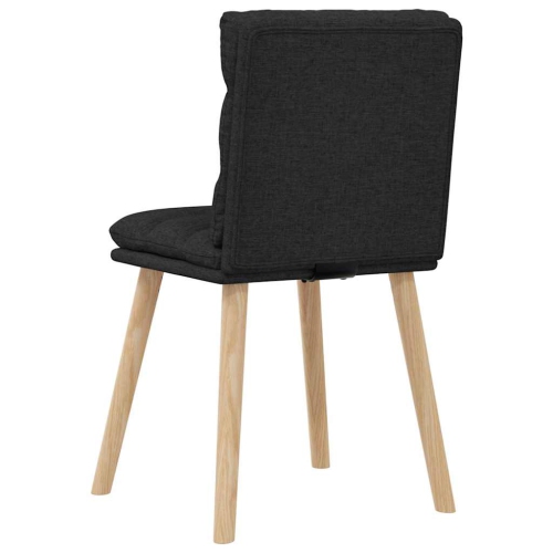 Chaises de salle à manger vidaXL, tissu noir, 2 pièces