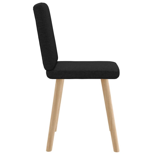 Chaises de salle à manger vidaXL, tissu noir, 2 pièces