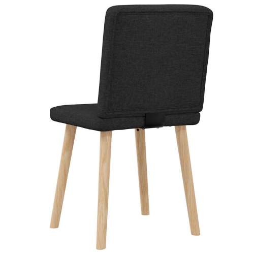 Chaises de salle à manger vidaXL, tissu noir, 2 pièces