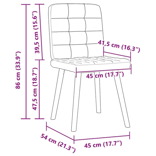 vidaXL Dining Chairs 2 pcs Dark Grey Fabric