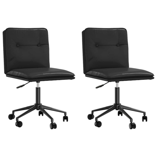 VIDAXL  Dining Chairs 2 PCs Faux Leather In Black
