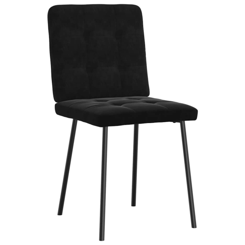 Ensemble de 4 chaises de salle à manger vidaXL en velours noir