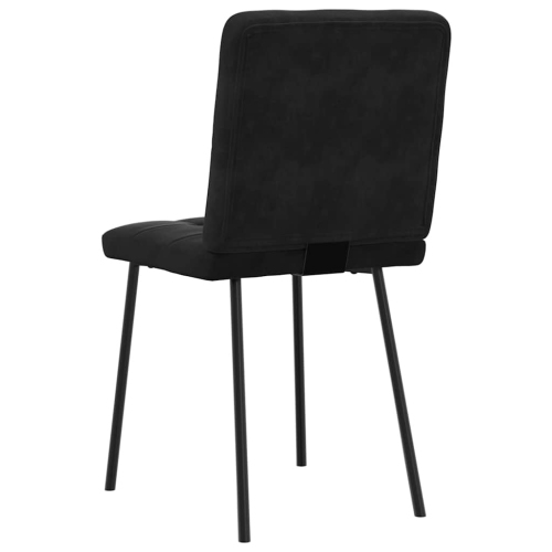 Ensemble de 4 chaises de salle à manger vidaXL en velours noir