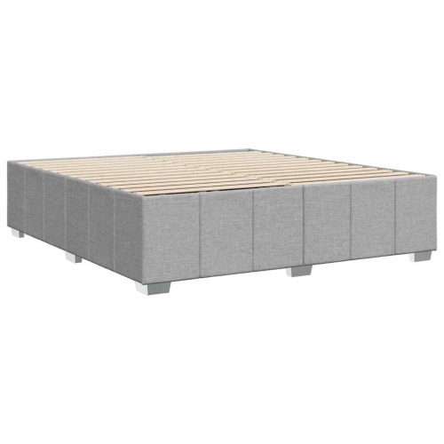 vidaXL Bed Frame without Mattress Light Grey California King Fabric