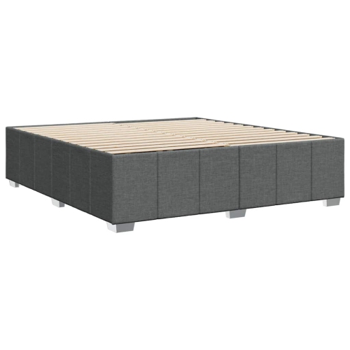 vidaXL Bed Frame without Mattress Dark Grey California King Fabric