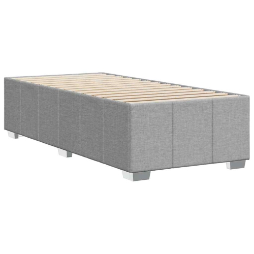 vidaXL Bed Frame without Mattress Light Grey Twin Fabric