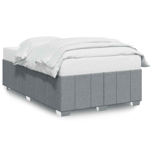 VIDAXL  Bed Frame Without Mattress Light Full Fabric In Grey