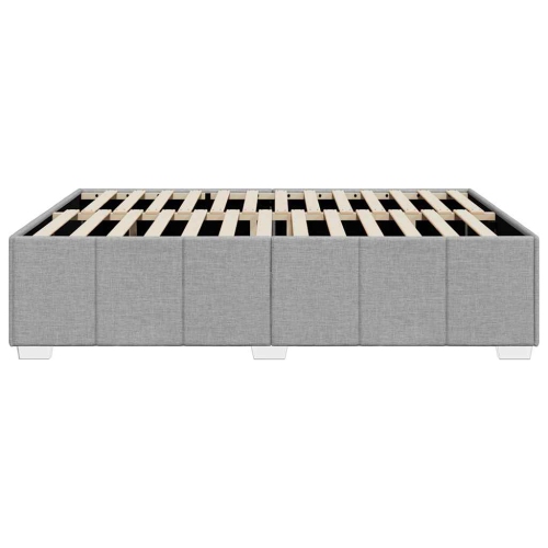 vidaXL Bed Frame without Mattress Light Grey Queen Fabric