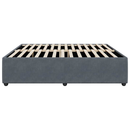 vidaXL Bed Frame without Mattress Dark Grey California King Velvet
