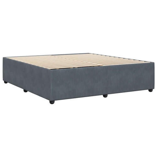 vidaXL Bed Frame without Mattress Dark Grey California King Velvet