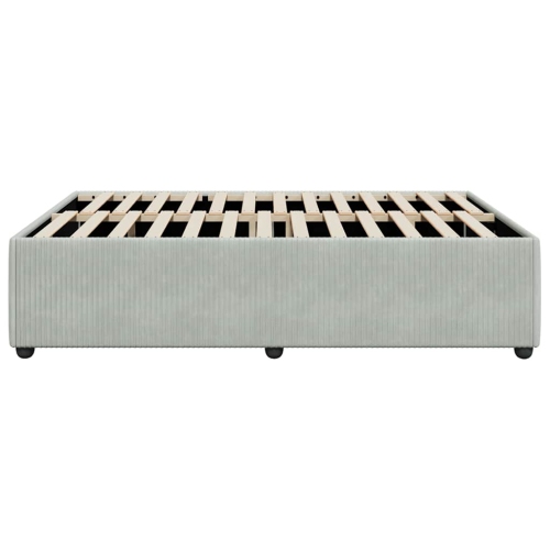 vidaXL Bed Frame without Mattress Light Grey Queen Velvet