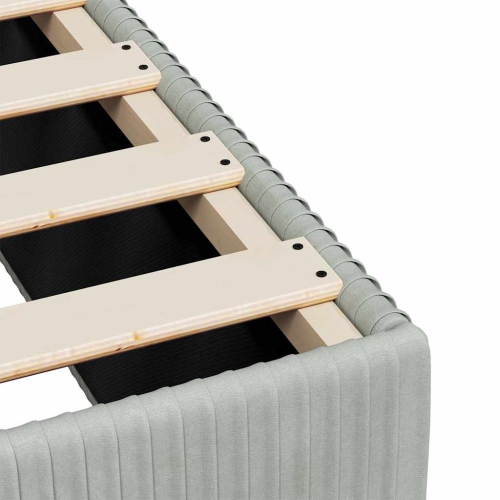 vidaXL Bed Frame without Mattress Light Grey Queen Velvet