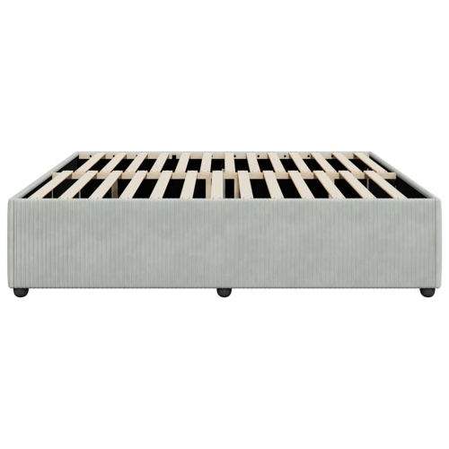 vidaXL Bed Frame without Mattress Light Grey California King Velvet