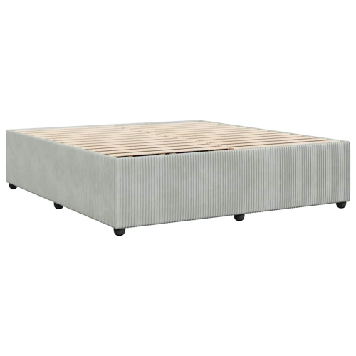 vidaXL Bed Frame without Mattress Light Grey California King Velvet