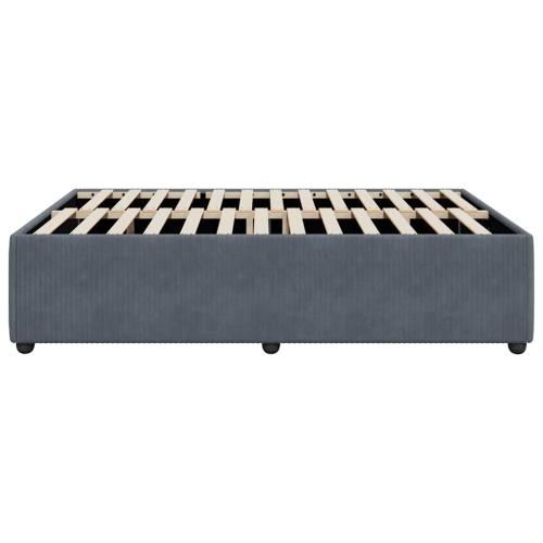 vidaXL Bed Frame without Mattress Dark Grey Queen Velvet