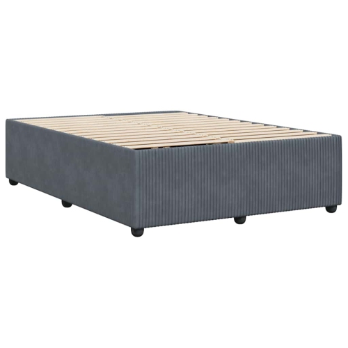 vidaXL Bed Frame without Mattress Dark Grey Queen Velvet