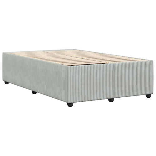 vidaXL Bed Frame without Mattress Light Grey Full Velvet
