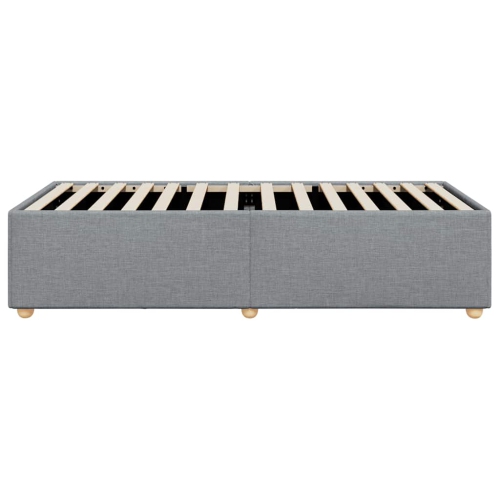 vidaXL Bed Frame without Mattress Light Grey&nbsp;Twin Fabric