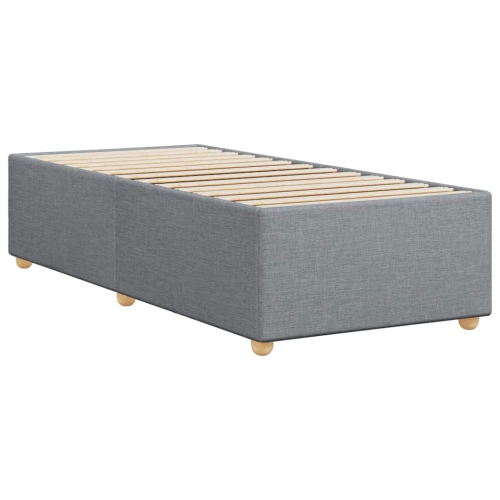 vidaXL Bed Frame without Mattress Light Grey&nbsp;Twin Fabric