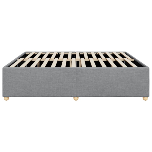 vidaXL Bed Frame without Mattress Light Grey&nbsp;California King Fabric
