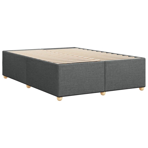 vidaXL Bed Frame without Mattress Dark Grey Queen Fabric