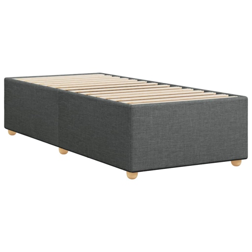 vidaXL Bed Frame without Mattress Dark Grey&nbsp;Twin Fabric